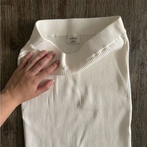 Wilfred Ivory Ribbed Skirt